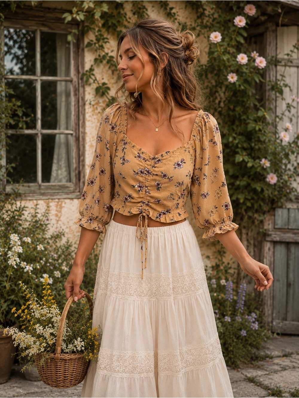 Papermoon Cottagecore Crop Top